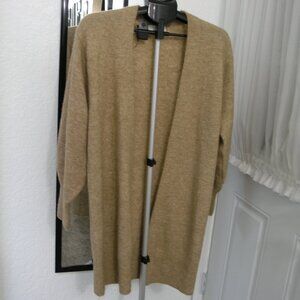 H&M open front long Tan Cardigan Women's size  US XSMALL